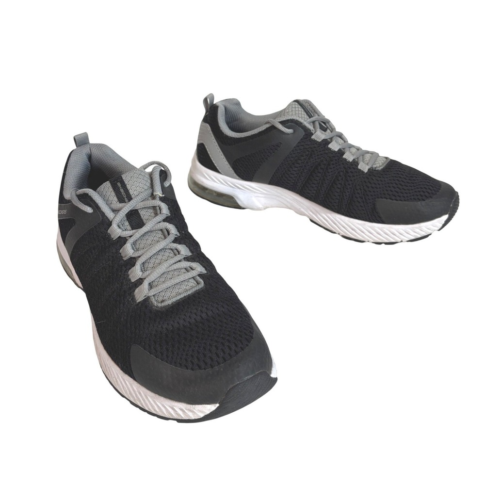 Skechers Mens Classic Air-Cooled Memory Foam Sneakers Black/Gray 59981S Size 9.5